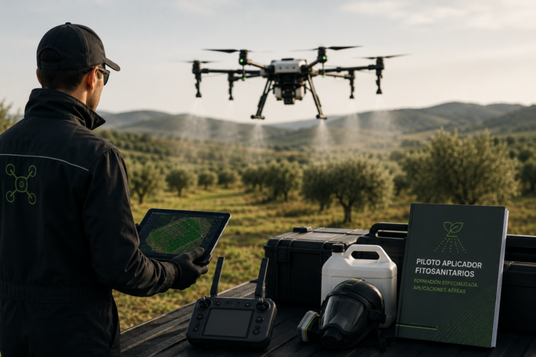 piloto aplicador con drones